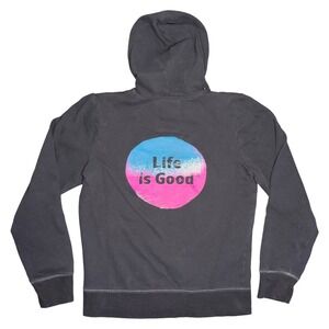 Life Is Good Women's Small Graphic Logo Pullover Hoodie Sweatshirt‎ Classic Fit